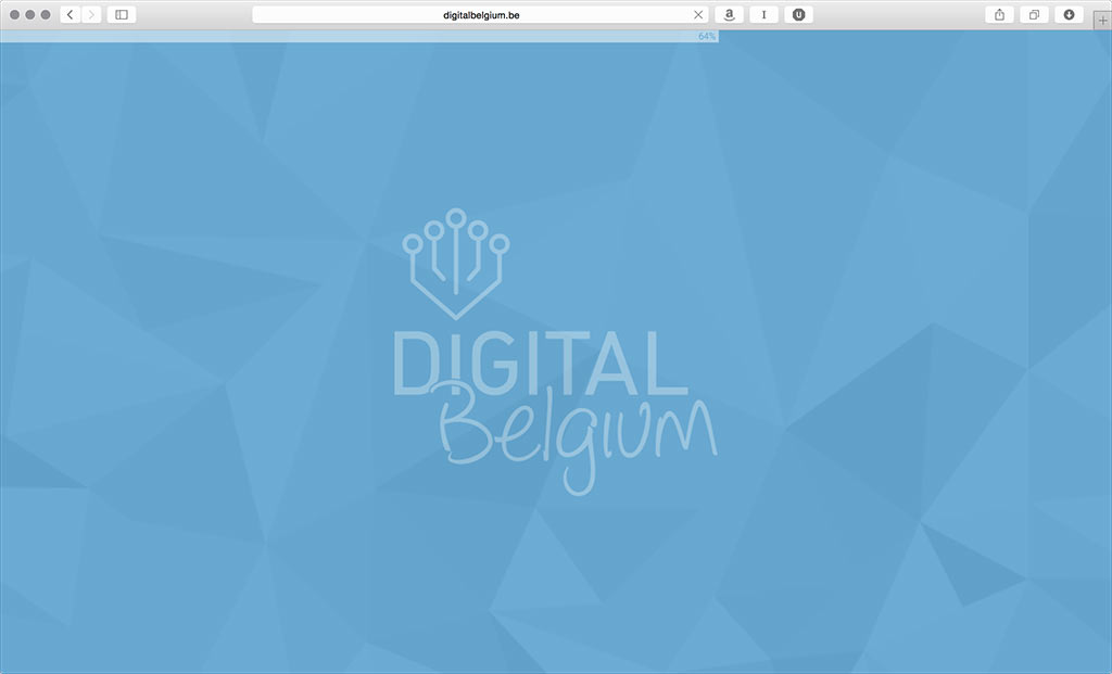 Image showing the Digital Belgium website with a progress bar.