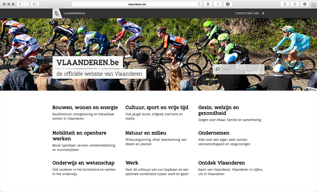 Image of the vlaanderen.be web portal.