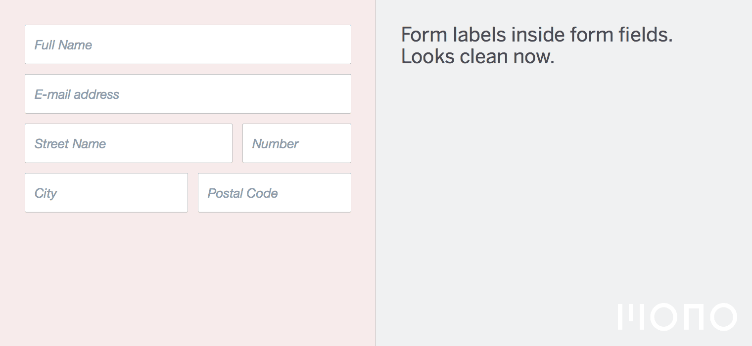 The 10 Commandments of Good Form Design on the Web Mono