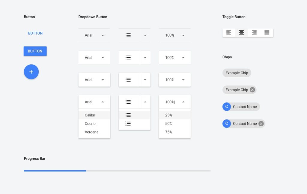 Material design components